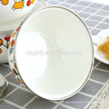5 pc enamel ice /rice bowl with PE lids & Chinese enamelware wholsale